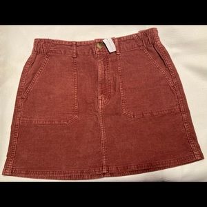 American Eagle Hi-Rise A-Line Corduroy Skirt